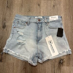 Celebrity Pink Blue Vintage-Inspired Jean Shorts
